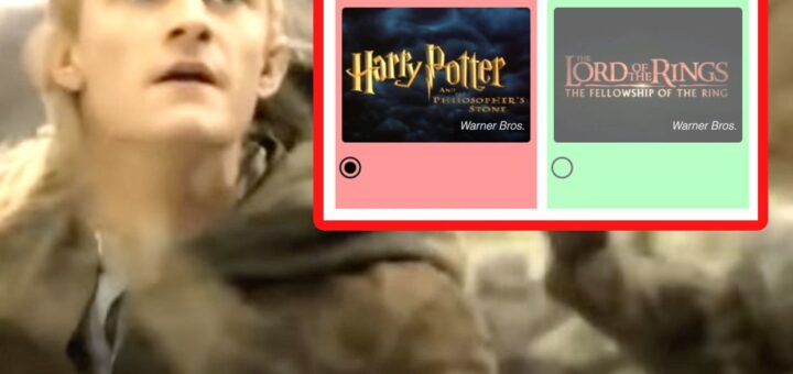Jeu-questionnaire sur le tri des personnages LOTR et Harry Potter