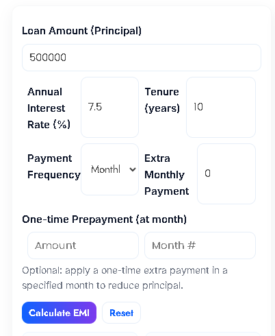 Loan EMI Calculator