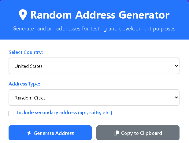 random address generator