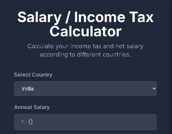 income tax calculator