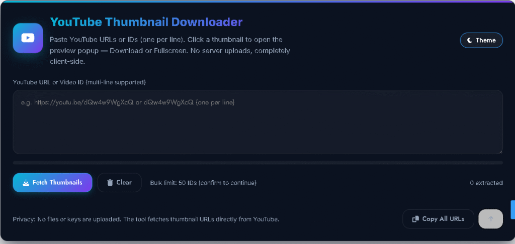YouTube Thumbnail Extractor